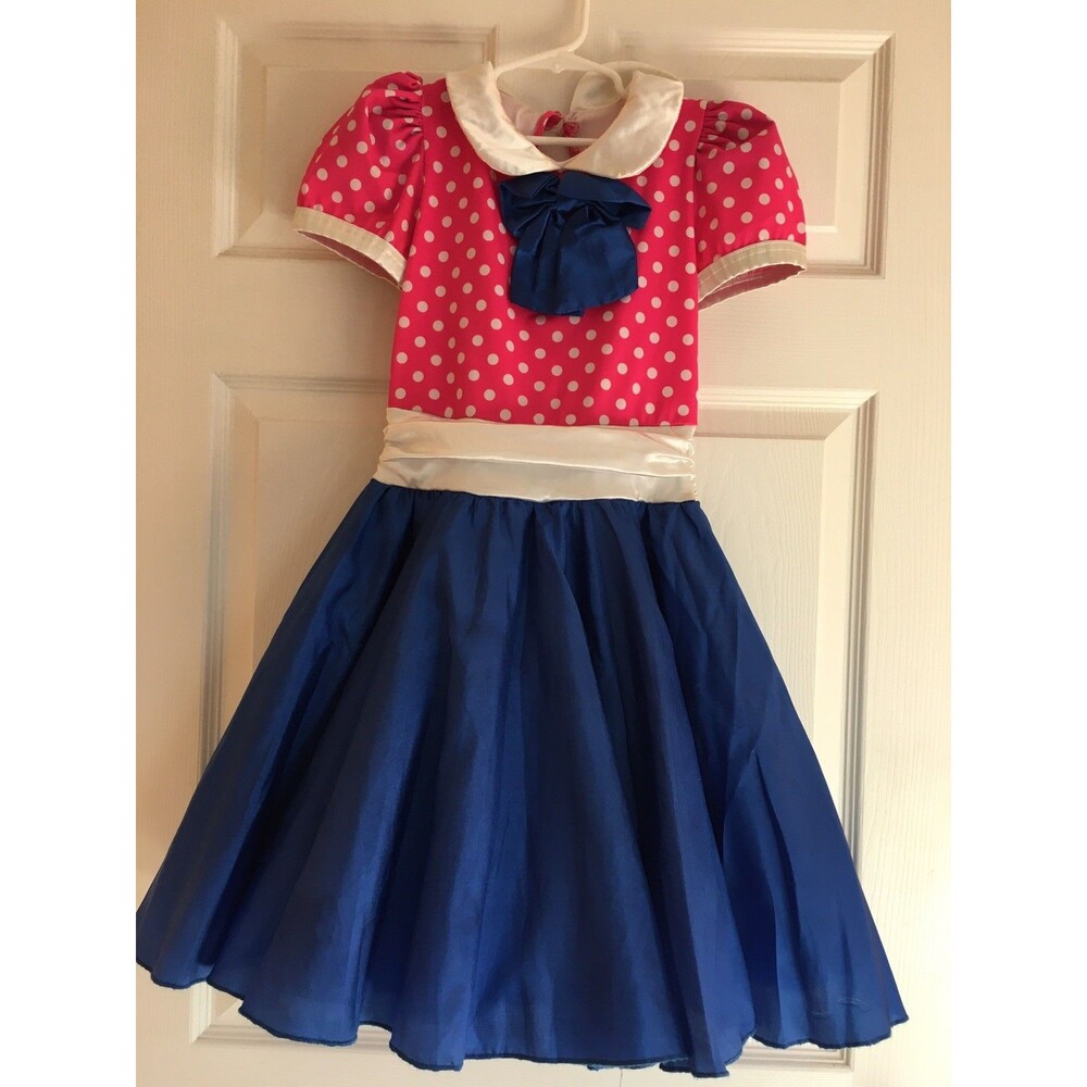 Weissman Dance Costume Rockin' Robi 50's Dress Polka Dot Child MC 10/12 #9616